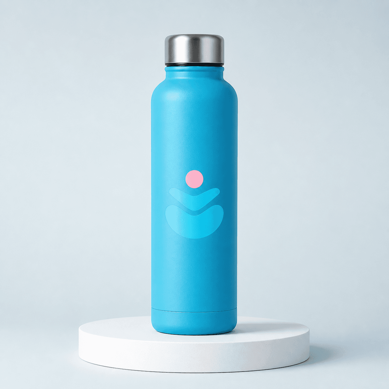Mock-up of a water bottle carrying the Hope4PKD logo and wordmark.